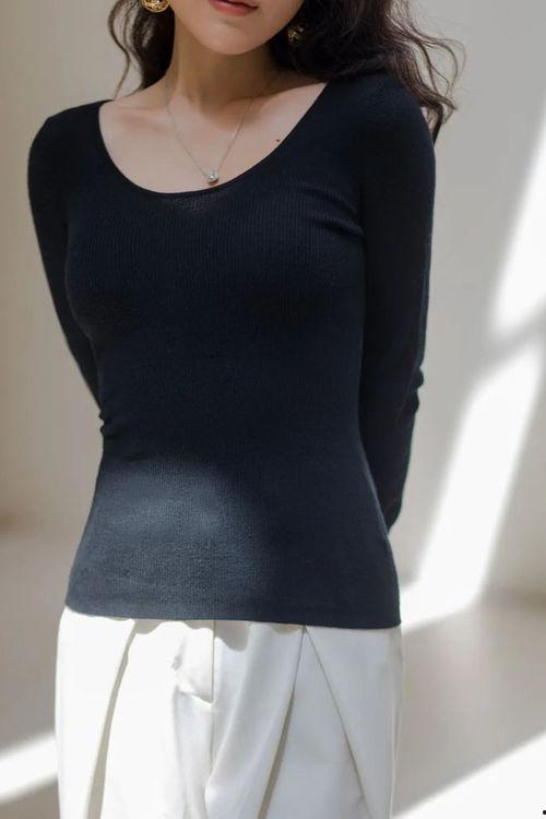 明星网红打底衫女,时尚打底衫女生必备单品